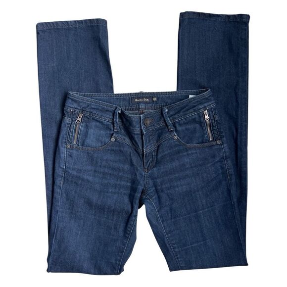 MASSIMO DUTTI Dark Blue Straight Leg Jeans Size 26 - Picture 5 of 7